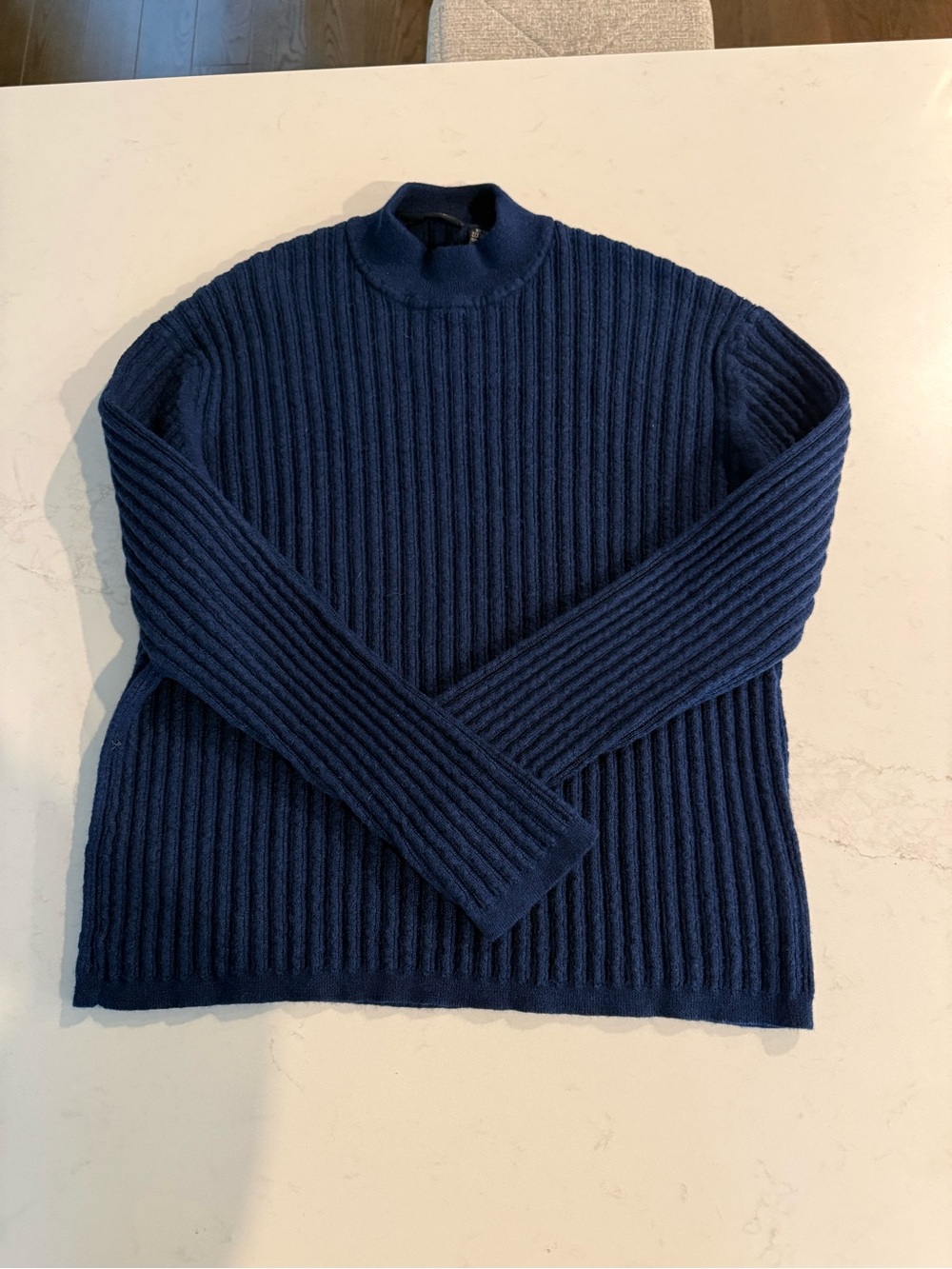 Men's/Boy’s Ribbed Sweater in Navy